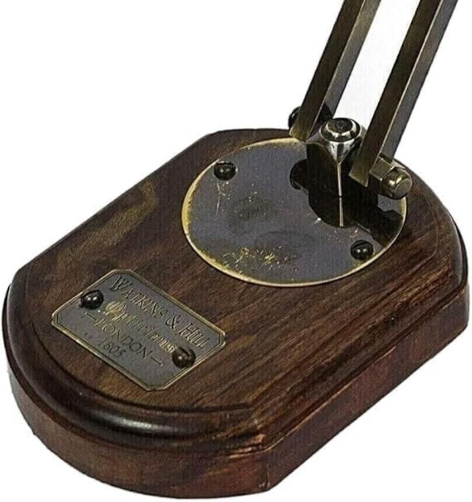 Wooden Base Nautical Reading Magnifier Antique Brass Magnifying Glass On Lens