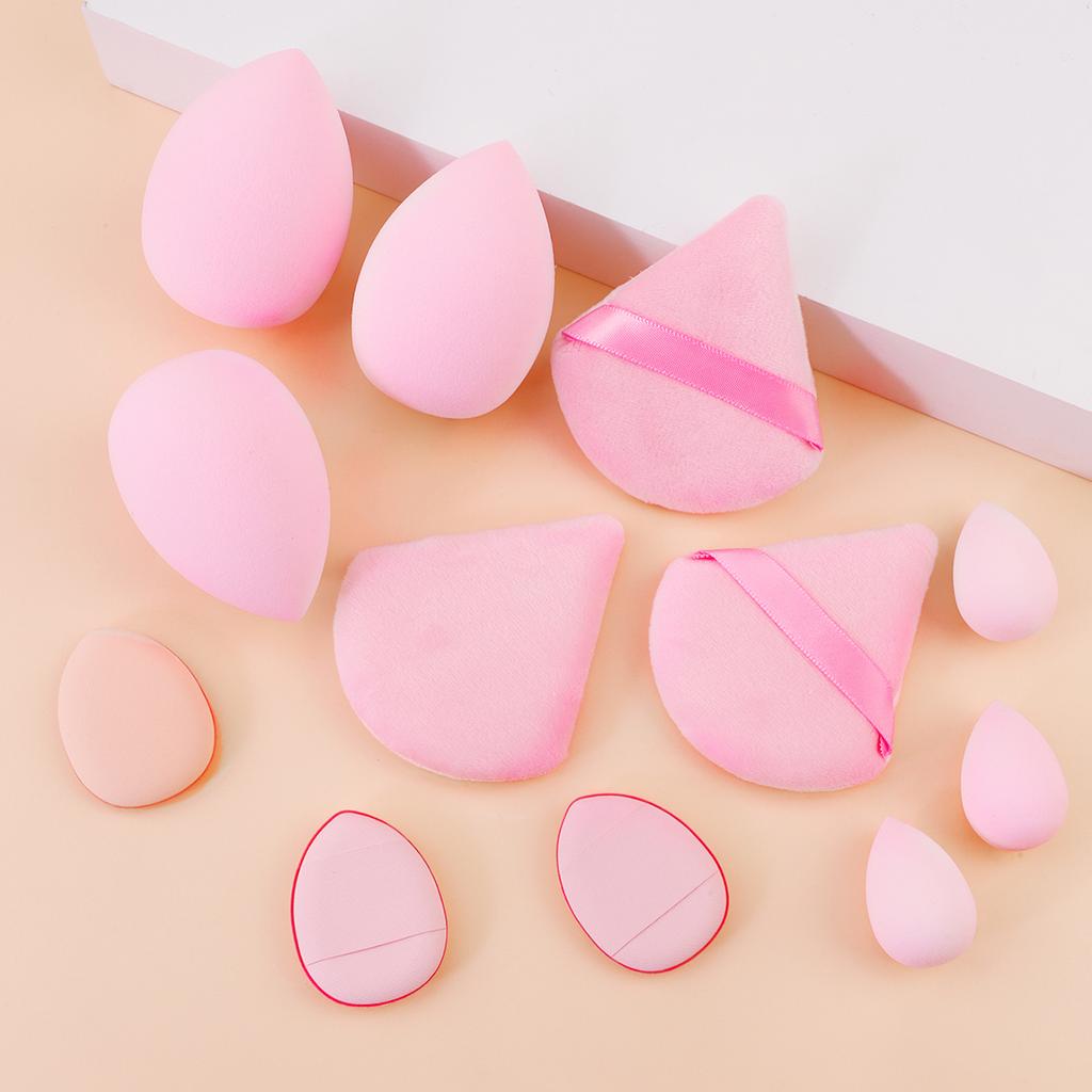 Small Medium and Large 12PCS Combination Set Makeup Puff Essential for Beginners Cosmetic Puff Set Makeup Foundation Sponge