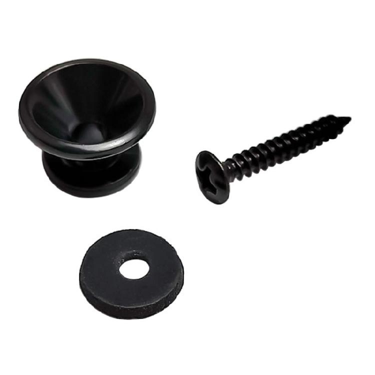 10Pcs Guitar Strap Locks Buttons with Mounting Screws and Washers Metal Guitar Strap Buttons Lock Security Straplocks