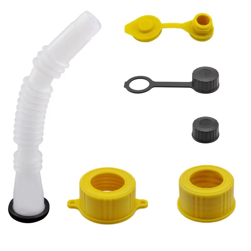 

Free Shipping 1 Set Car Gas Can Spout Nozzle Vent Kit High Quality Plastic Replacement Gas Cans Old Style Cap Gas Tank Nozzle чорний