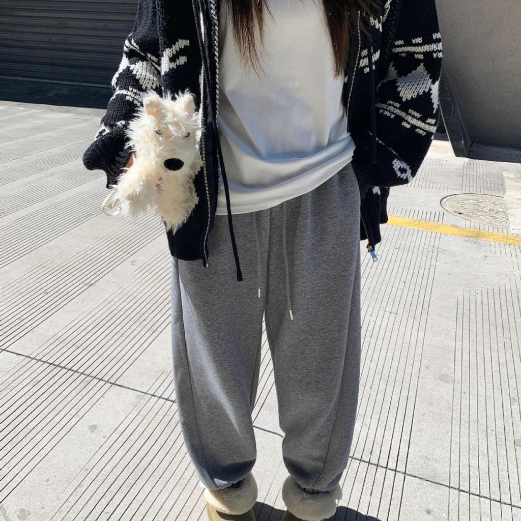 Winter Warmth Plus Velvet Thickened Leggings Harem Pants Women's Loose Casual Sports Pants Guard Pants