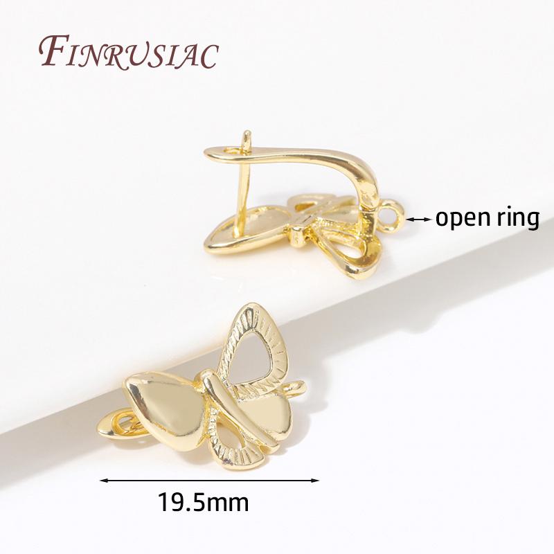 

2/4/6 Pcs/Lot 18k Gold Plated Trendy Butterfly Clasps Fastener Ear Wire Hooks For DIY Women Earrings Accessories Supplies 1 pair