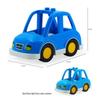 Compatible Large Particle Building Block Table with Cartoon Car, Bus, Airplane, and Sedan Accessories for Children