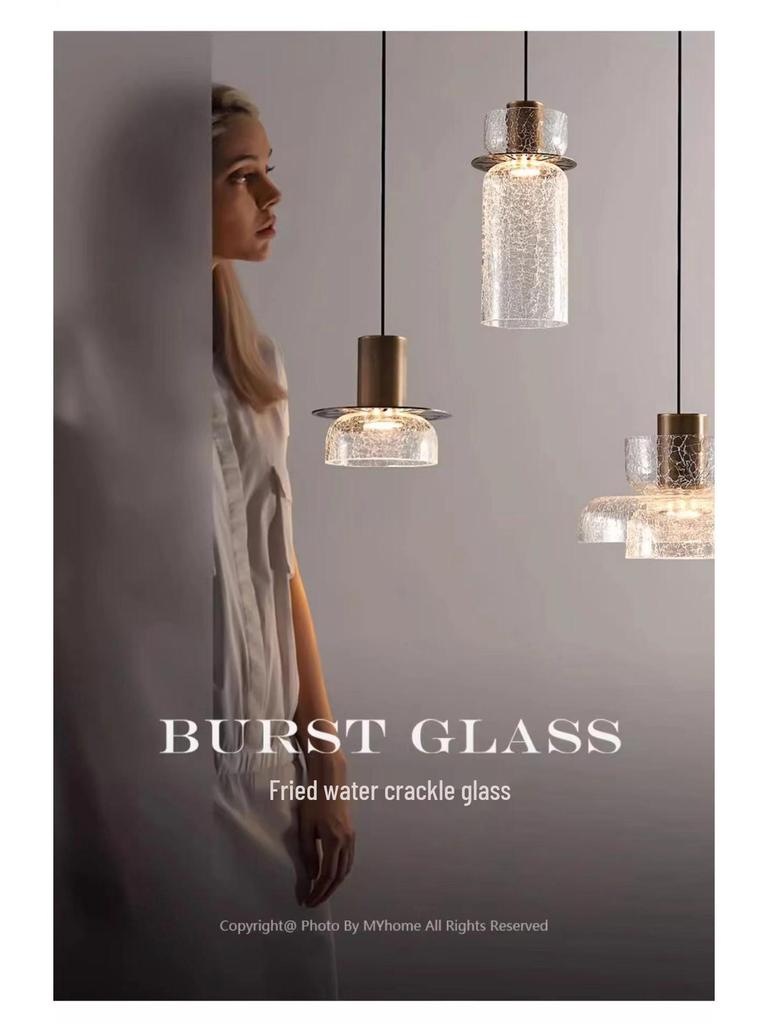 Crackle Pattern Retro Bedside Pendant Light - Modern Luxury Cafe Bar Wall Light