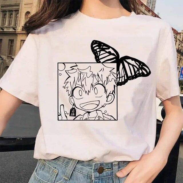 Toilet-Bound Hanako-kun Print T-Shirts Damen Harajuku Ullzang Mode T-Shirt 90er Grafik Lustiges Unisex T-Shirt Sommer Top Tee FeUnisex