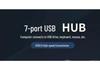 Seven-Port USB Hub with Switch for Desktop and Laptop Expansion
