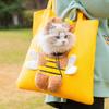 Canvas Cats Dog Carrier Tote Bag Outdoor Cat Carrier Bag Bee Travel Cat Handbag  Daily Use