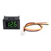 Digital Voltmeter 0.36inch Three Wire DC 0 100V LED Display Voltage Meter Waterproof (Green)