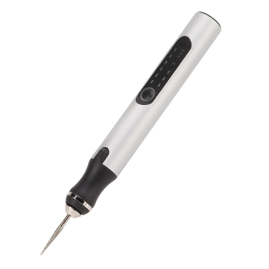 08 Electric Engraving Pen, Rechargeable Cordless Engraver with 4.Lithium Battery, Lightweight Aluminum Alloy Ergonomic Grip, for Jewelry Glass W