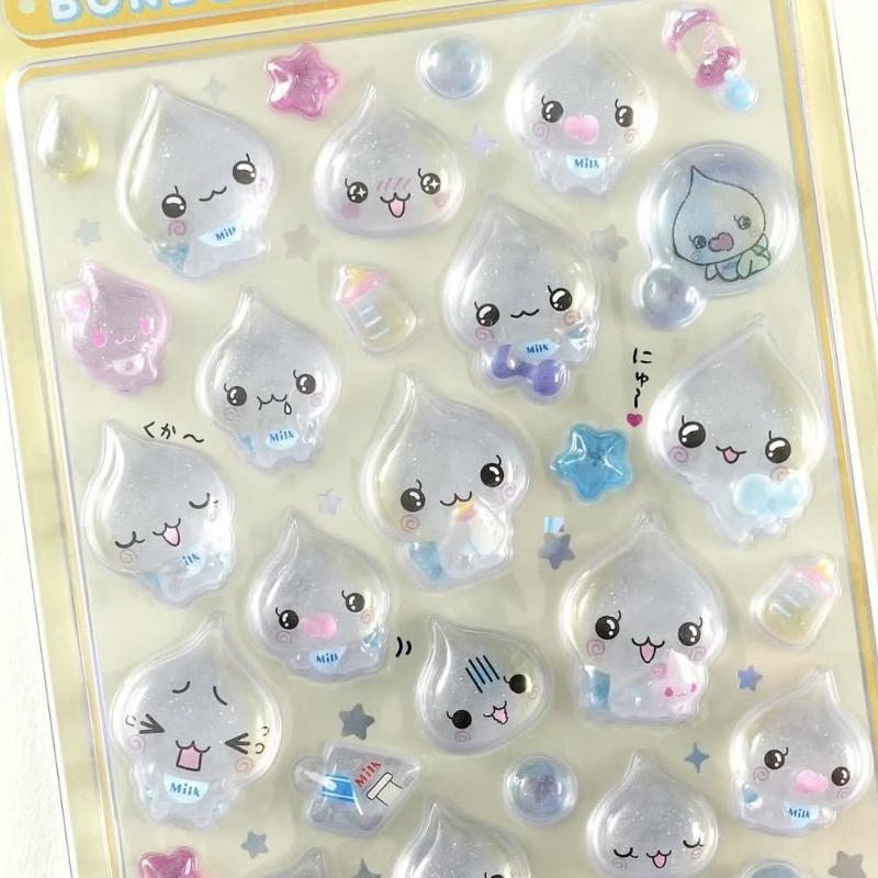 K3D Estetika Kapky Vody Želé Keitai Ryuri Jarajara DIY Samolepka navržená pro Scrapbook Deca Ysk Bonbon Drop Sealuff