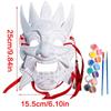 Blank Nuo Operas Mask with Pigment Drawing Brush Photo Ribbon Set DIY Unpainted Masquerade Mask Set Blank Paintable Mask