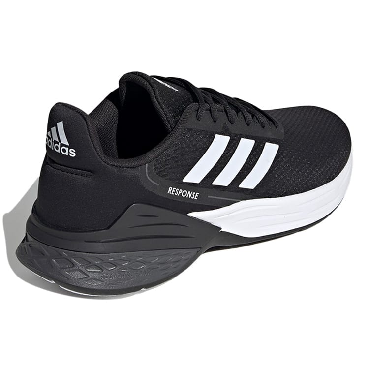 Adidas Response Fabric Cushioning Slip Resistant Cushioning Slip Resistant Low top Running Shoes Men's Black White FX3625