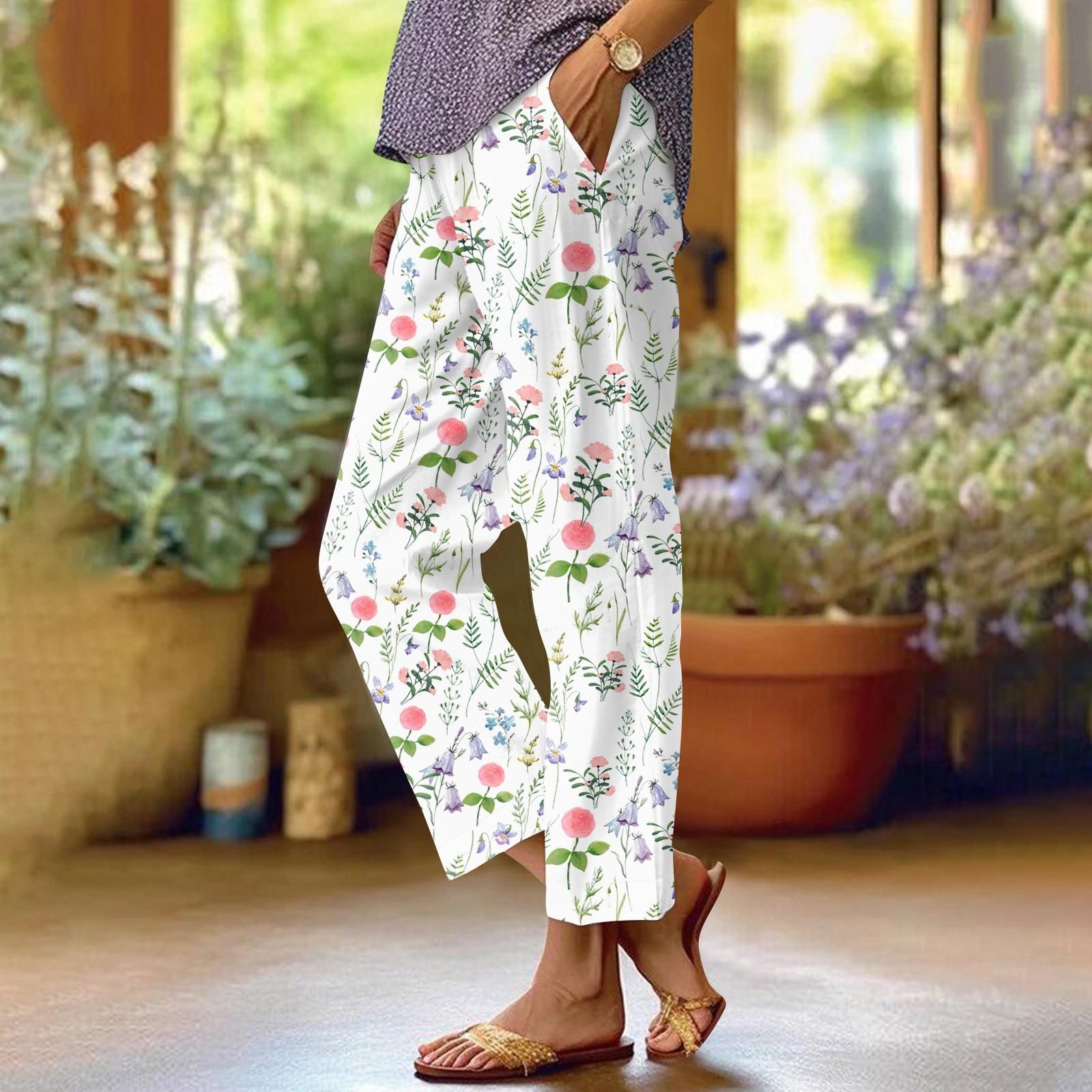 

Женские повседневные брюки с модными карманами и эластичной резинкой на талии L розовый