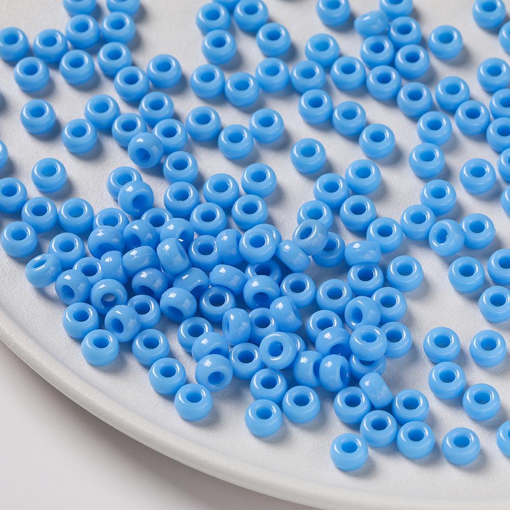 100pcs 4*7mm Acrylic Big Holes Beads Colored Spacer Loose Beads for DIY Necklace Bracelet Phone Charms Jewelry Making Supplies
