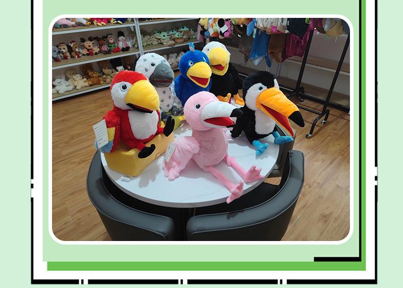 Marionnette à main interactive pour tout-petit: Peluche d'Oiseau à Grande Bouche Perroquet pour Raconter des Histoires & Apaiser