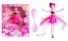 Muñeca Hada Voladora Rosa Controlada por Radio USB Luces LED Mágica