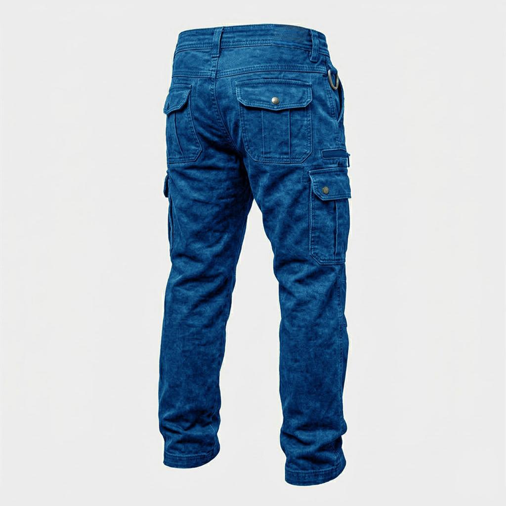 Herren Farbe Retro Multi-Pocket Cargohose