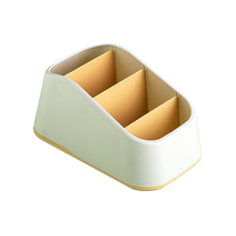 Remote Control Holder 4 Slot Desktop Storage Box Tv Remote Control Phone Trapezoidal Basket Stationery Organizer Case Home Hotel