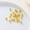 20-100 Stück 14K 18K Gold Platin Beschichtet Rund Lose Abstandhalter Kupferperlen Endperlen Für Diy Schmuck Halskette Perlenzubehör