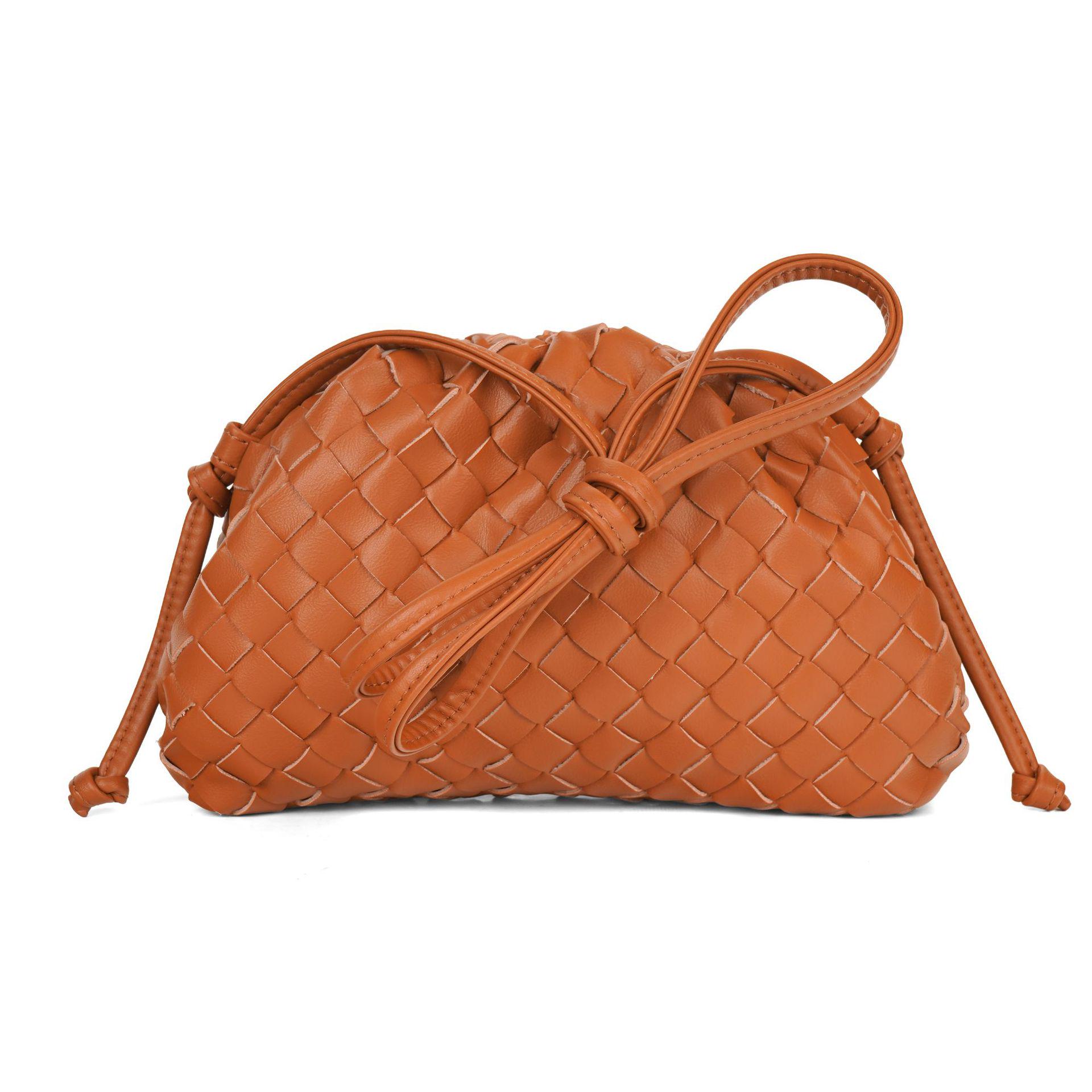StrideBox 2024 Nieuwe Stijl Cloud Koeienhuid Dumpling Tas - Dames Handtas & Schoudertas 22*9*14cm brown