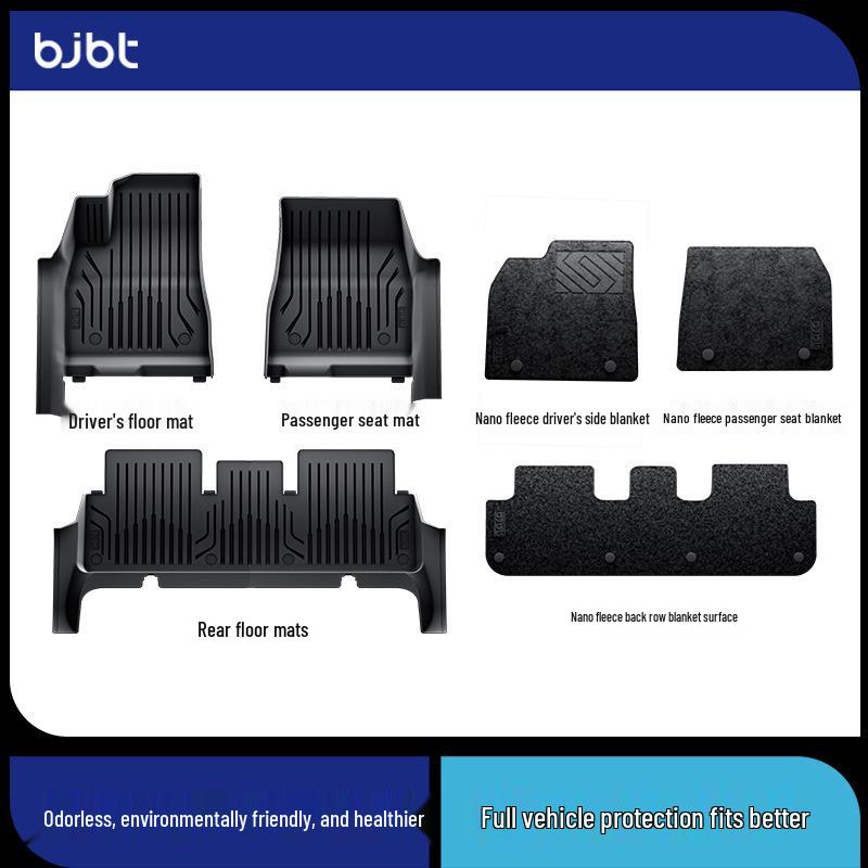BJBT Full Coverage Non-Slip Floor Mats for Tesla Model Y 2023, TPE Injection Molded
