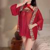 Large Size Sexy Antique Hanfu Exotic Antique Sexy Underwear Uniform Perspective Mesh Sling Free Nightdress