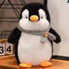 Doll Plush Penguin Pillow Birthday Gift Pink Gray Scarf Decoration Oceanarium