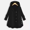 Women's Spring and Autumn Long Sleeve Loose Hooded Tops Plus Size Mid-Length Casual Jacket