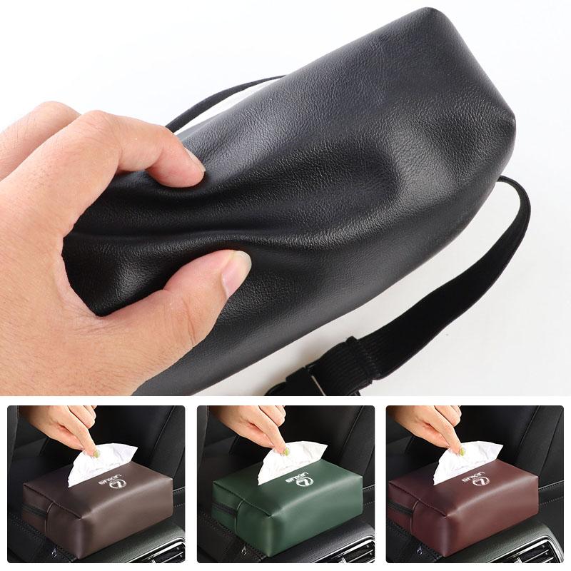 Car Tissue Box Leather Holder SunVisor Seat Back For Lexus F SPORT GX460 Ct200h IS250 ES 220D IS200 Fsport GS GX IS LS LXBL4