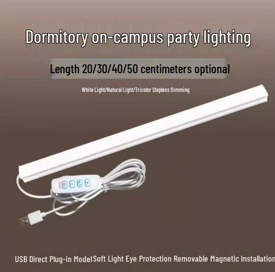 Portable Eye-Protection Magnetic Ceiling Light for Dorms - Cool Reading & Study Desk Lamp