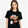 Unisexs Cute Sushi Tshirt Funny Nigiri Graphic Tee For Foodies Black And White Options