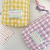 Plaid Drawstring Wallet Anti-fall Makeup Lipstick Storage Bag Camera Storage Bag  for Travel