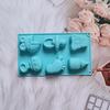 Cute Pacifier Baby Stroller Small Foot Shape Silicone Mold Cake Jelly Diy Chocolate Candy Soap Candle Mold Party Supplies