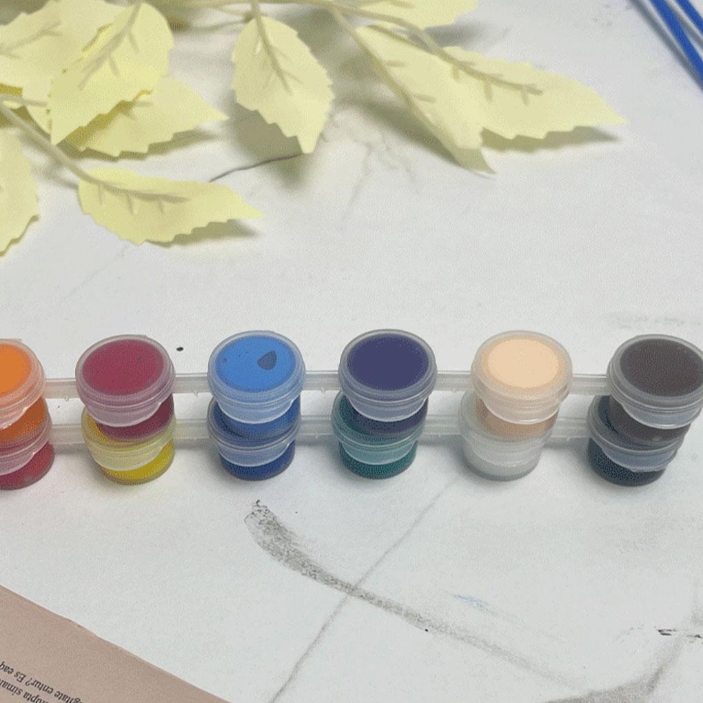 Colors Acrylic Set Paintbrushes 2ml Washable Fluorescent Coloring Tools Children Kids Drawing DIY Accessories Parts