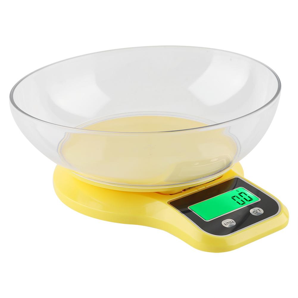 WH-B21LW Kitchen Food Scale Digital Cooking Multifunction Weight Scale with Bowl (White)