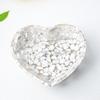 Piatto a Cuore in Resina con Riempimento di Cristallo Naturale per Arredamento Casa e Regalo