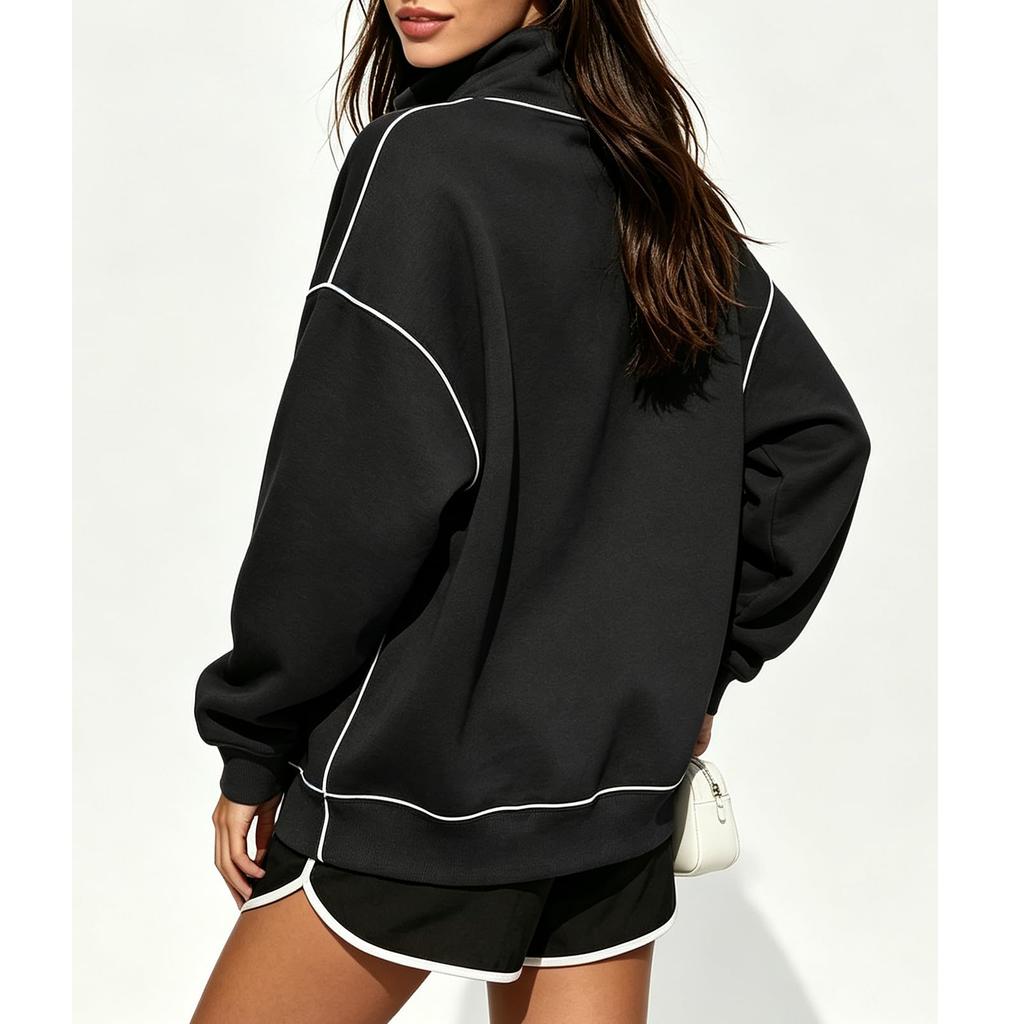 Women's Fashion Color Long Sleeve Pullover Hoodie Casual Sweatshirt