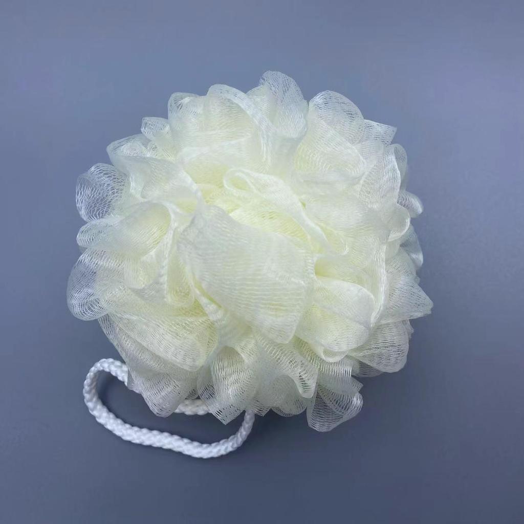 Premium Enlarged Durable Bath Ball - Soft, Solid Color, Non-Dispersing Foaming Net for Effective Back Rubbing and Bathing