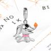DIY Sparkling Paw Print Charm Beads for Pet Cat Dog Bracelets Jewelry Gifts Accessories
