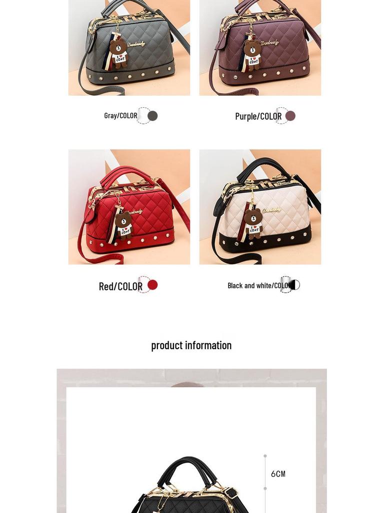 Women's 2025 Trendy Jin Di Leather Shoulder Handbag