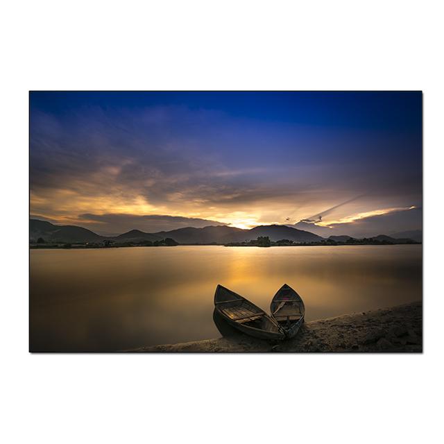 Sonnenaufgang, Meereslandschaft, Strand, Leinwandgemälde, moderne Poster und Drucke, Cuadros, Wandkunst, Bilder, Wohnzimmer, Heimdekoration, ohne Rahmen, ohne Rahmen