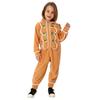 Christmas Onesie Costume for Kids Gingerbread Man/Santa/Green Elf Cosplay Outfit Unisex Plush Bodysuit for Halloween Christmas Carnival Festival