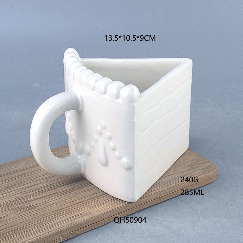 

Ceramic Set Of Six Combination Cups, Triangular White Mug, Party Set, Water Cup, Simple Geometric Stacking Cup 301-400ml