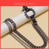 Punk Metal Waist Chain For Men With Multiple Circles And Lobster Claw Buckle For Streetwear Fashion