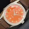 VINTAGE FAVRE LEUBA SEA KING 253 HAND-WINDING SWISS MENS ORANGE WATCH A703724-1 R213e-a703724