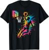 Basketball Dunk Retro Splash Graphic T-shirt
