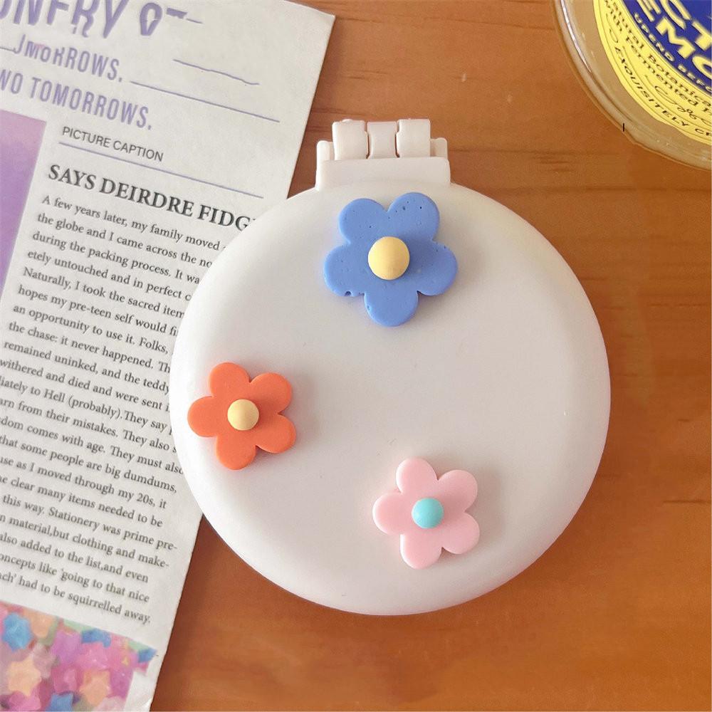 Cute Mini Folding Hair Combs with Mirror Portable for Travel Massage Comb for Women Girls Hair Brushes Styling Accessories