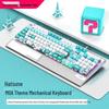 Langtu K1000MOA Mechanical Gaming Keyboard - Wired 104-Key Blue Switch, PBT Keys, for Esports & Office.