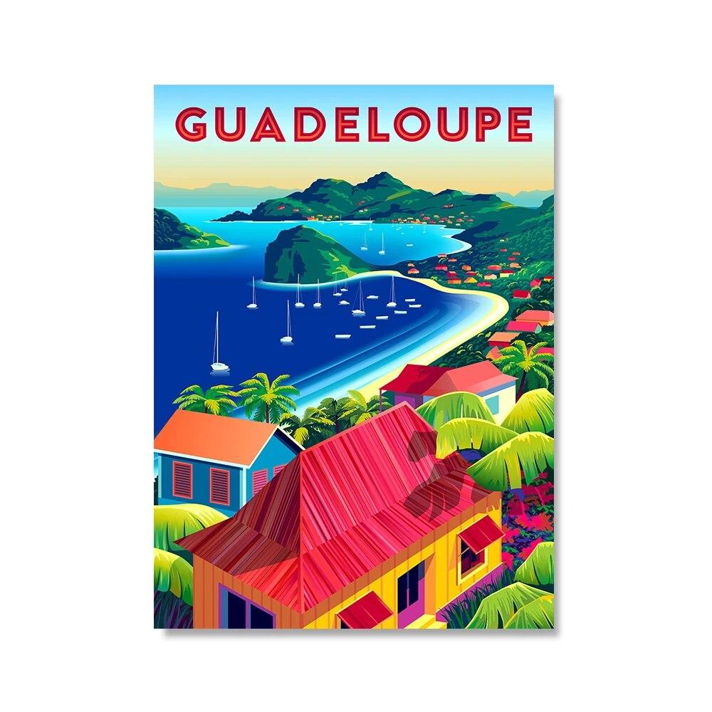 Italy Africa Morocco Travel Vintage Home Decor Landscape Traditional Beach Poster Retro Vintage Wall Art Picture For Living Room No Frame