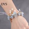 Wrist Corsage Elegant Comfortable Touch Anti-Wear Bride Bridesmaid Bracelet Flower for Wedding Engagement